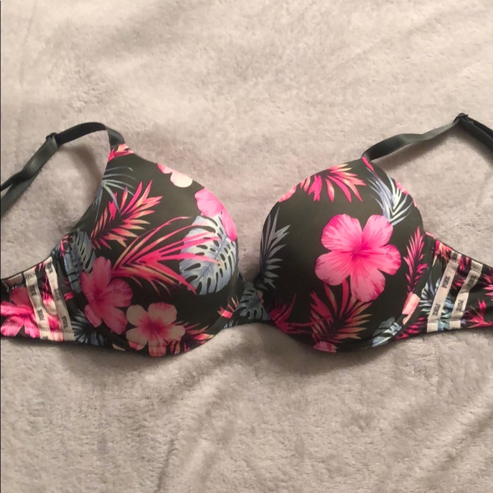 Hawaiian printed Pink bra
